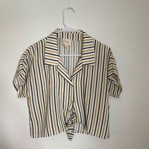 No Rest For Bridget, front tie blouse, size S